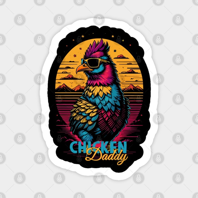 Chicken Daddy Colorful Sticker by DeathAnarchy